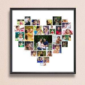 Collage Photo Frame Heart Shape